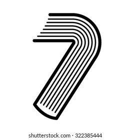 Book font, number 7