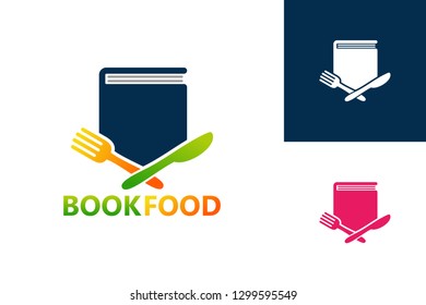 Book Food Logo Template Design Vector, Emblem, Design Concept, Creative Symbol, Icon
