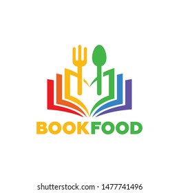 Book Food Logo Template Design Vector, Emblem, Design Concept, Creative Symbol, Icon