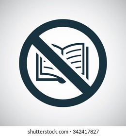 Book Forbidden Icon, On White Background
