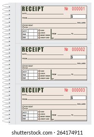 Download Receipt Book Template High Res Stock Images Shutterstock