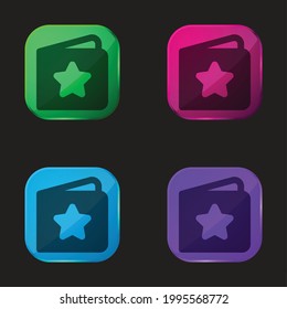 Icono de botón de cuatro colores
