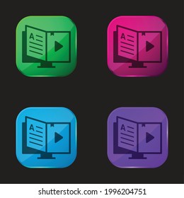 Icono de botón de cuatro colores