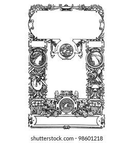 Book Frontispiece - vintage engraved illlustration - "Decor par la plante" by Alfred Keller - Ed.Ernest Flammarion - 1904 Paris