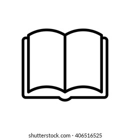 Book fully scalable vector icon in outline style.