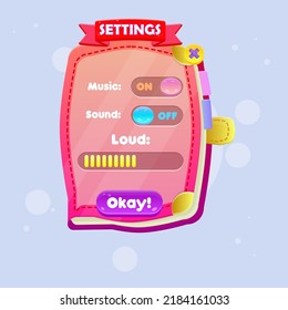 Juego de Libros UI Emergencia Preferencias Color Rojo Cuto De Color Colorido Para GUI O Negocio , Educación , Comercio Electrónico , Diseño Vector