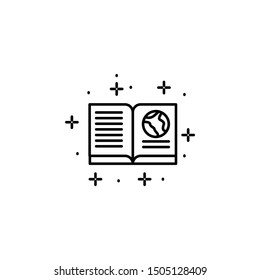 Book, geography icon. Element of geography icon