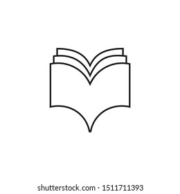 book geometric line 3d design education logo 
