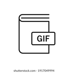 Book GIF format icon. Vector illustration