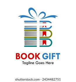 Book gift design logo template illustration