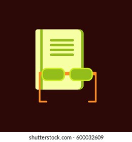 Book and glasses