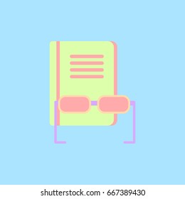 Book and glasses