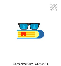 Book with Glasses Icon
