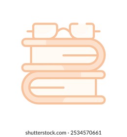 Conjunto de iconos de libro y gafas de cinco estilos diferentes ilustración de stock de Vector