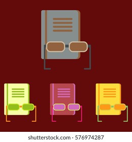 Book and glasses set