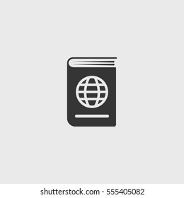 Book Globe icon illustration isolated vector sign symbol
