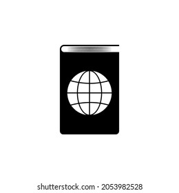 Book, globe icon in Online education set