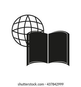 book globe, vector illustration
