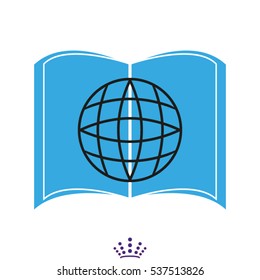 book, globe, vector illustration EPS 10