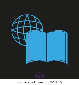 book, globe, vector illustration EPS 10