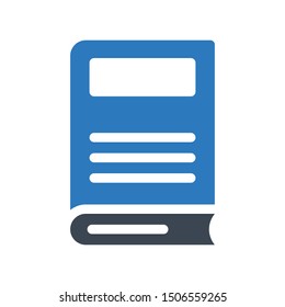 book glyph colour vector icon