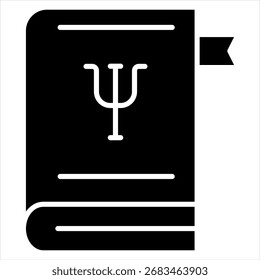 Ilustração de vetor de ícone de glifo de livro