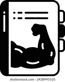 Book glyph and line vector illustration