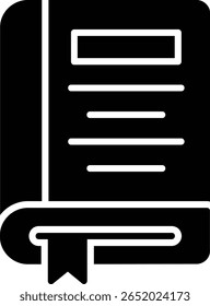 Book Glyph Vector Icon Design