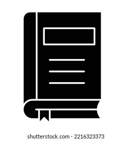 Book Glyph Vector Icon which can easily modified 

