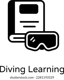 Libro con gafas que denoten el aprendizaje del submarinismo