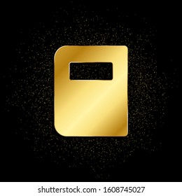 book gold icon. Vector illustration of golden particle background. isolated vector sign symbol - Education icon black background
