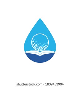 Book golf drop shape concept logo design vector. Golf Book Icon Logo Design Element	