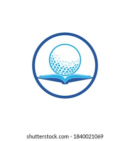 Book golf logo design vector. Golf Book Icon Logo Design Element
