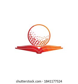 Book golf logo design vector. Golf Book Icon Logo Design Element