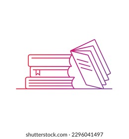 Book Gradient Icon Vector Illustration