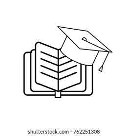 Book and graduation cap design