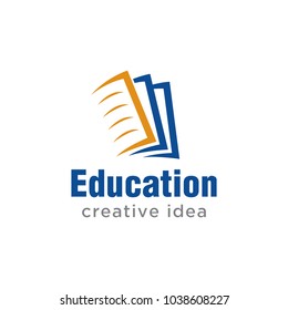 Book and Graduation Icon Vector. Education Logo Template