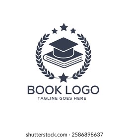 Book Graduation Logo vector design