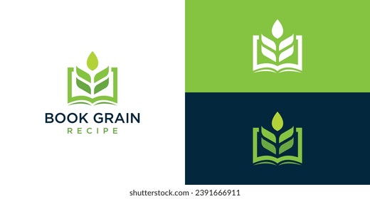 Diseños con el logotipo del Grano de Reserva. Panadería de Recetas de Fórmula Universitaria. Ilustración de vectores de iconos de símbolos.