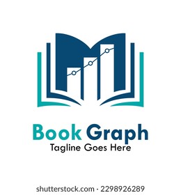Book graph design logo template illustration