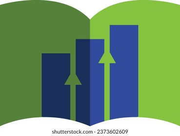 libro con gráfico para contabilidad	
