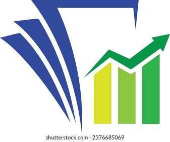libro con gráfico para contabilidad	

