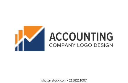 book with graphic for accounting stock market analytic logo design template