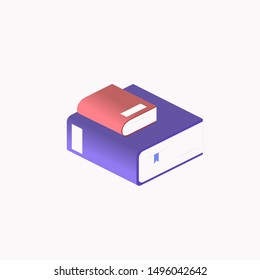 Book, great design for any purposes. Cover page design template. Vector object shape. Banner template. Open book icon. Colorful vector illustration. Education textbook vector background.