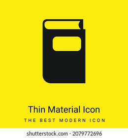 Libro Forma de color negro bruto mínima material amarillo brillante icono