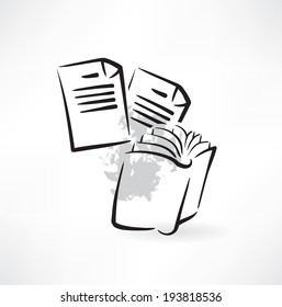 book grunge icon