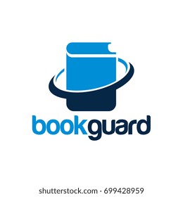 Book Guard Logo designs, Document Shield Logo template designs vector illustration