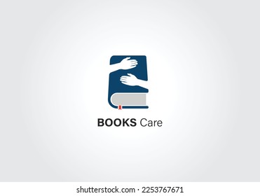 logotipo de asistencia para la mano del libro, libro de mano, logo del libro fuente de lectura
