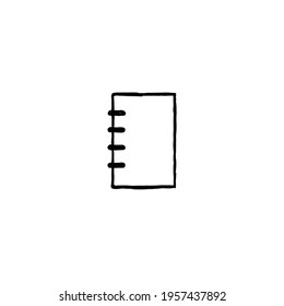 Book hand drawn, doodle design icon, object vector illustration