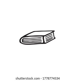 Icono del vector del doodle dibujado a mano, aislado en fondo blanco